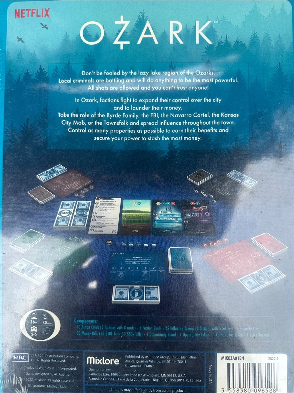 Netflix Ozark Card Game - Teal and Navy Blue